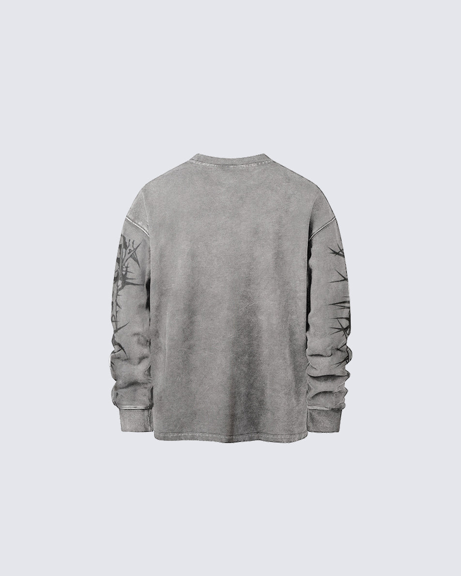 BROTHER Printed Long Sleeve T-Shirt